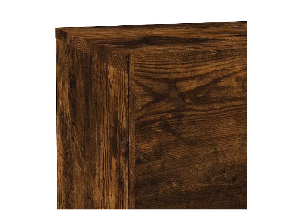 Mesita de noche | Mesilla de noche con luces LED roble ahumado 70x36x40,5 cm