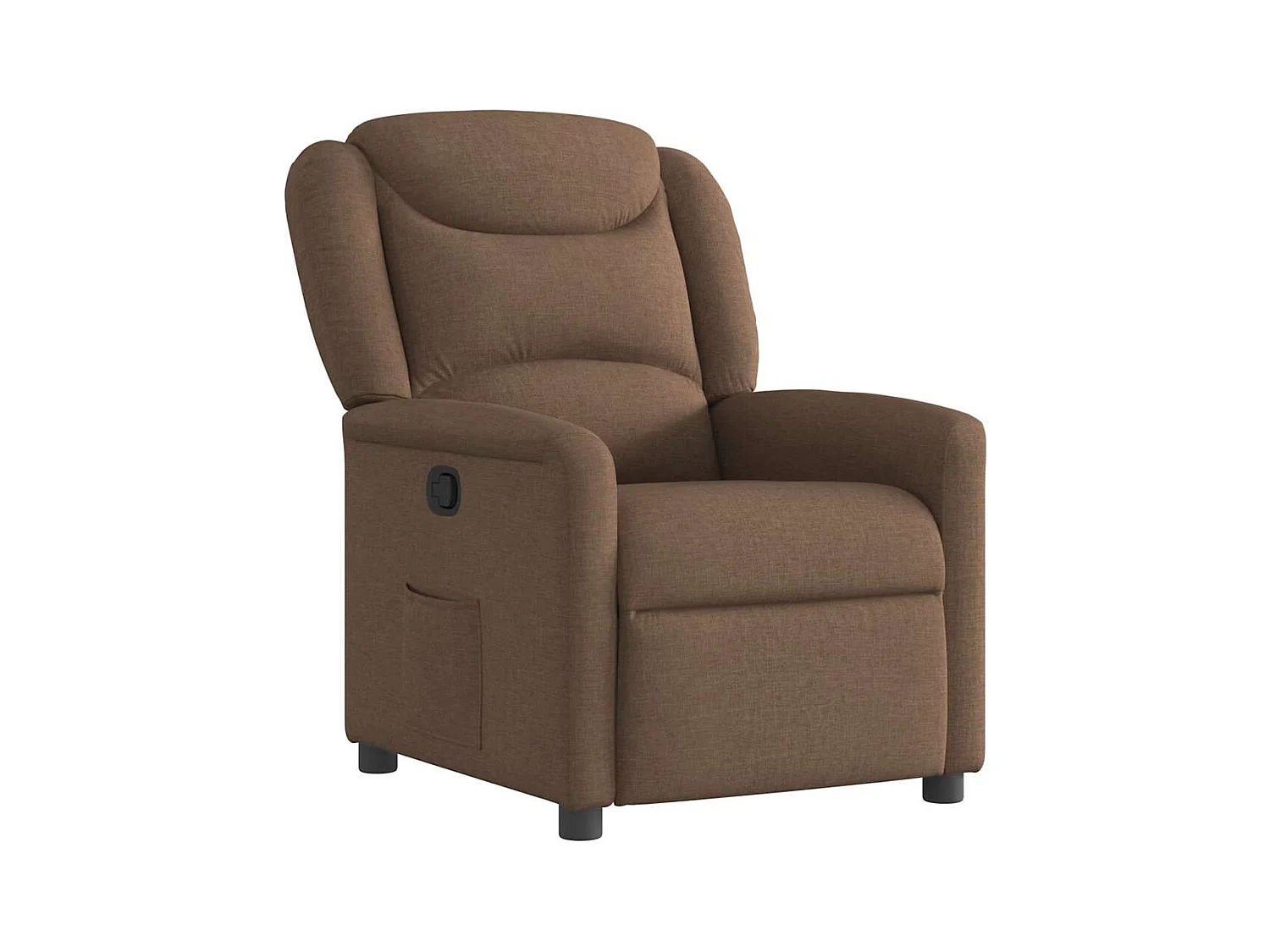 Fauteuil inclinable-Chaise de relax-Fauteuil TV Marron Tissu SHL3217