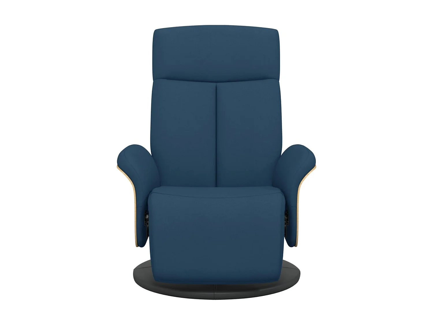 Relaxstoel | Fauteuil | Bureaustoel verstelbaar met voetensteun stof blauw