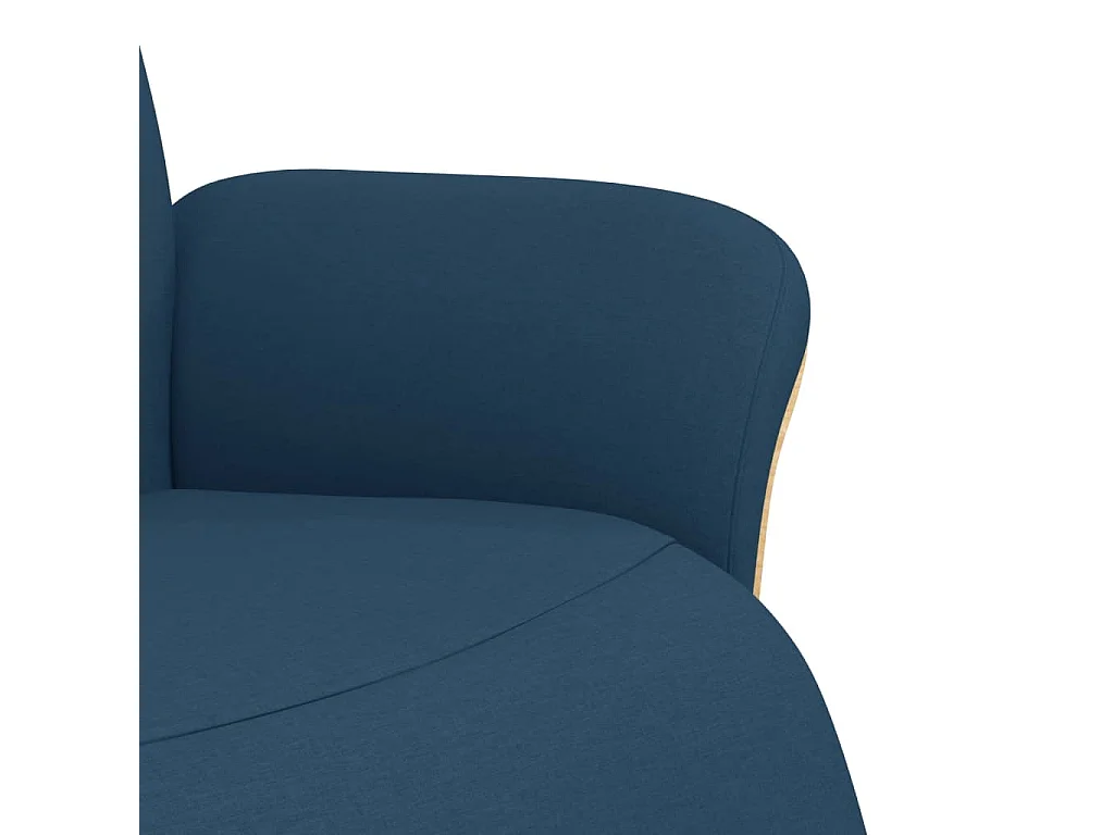 Relaxstoel | Fauteuil | Bureaustoel verstelbaar met voetensteun stof blauw