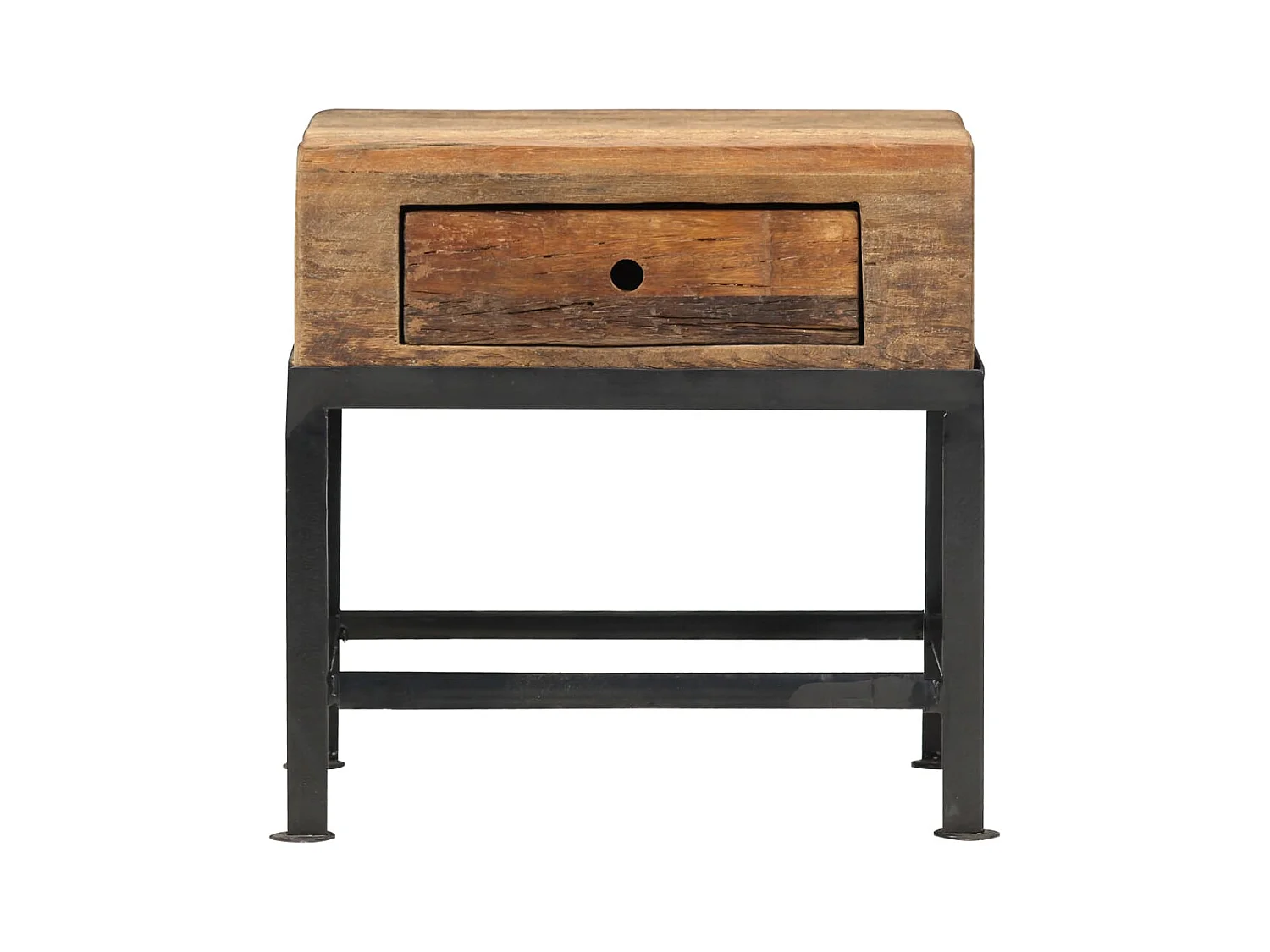 Mesita de noche | Mesilla de noche de madera maciza reciclada 40x35x40 cm