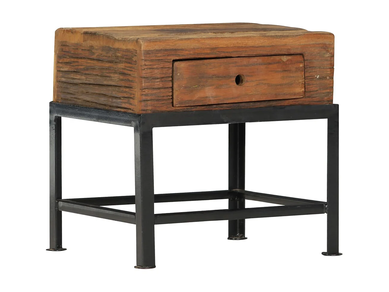 Mesita de noche | Mesilla de noche de madera maciza reciclada 40x35x40 cm