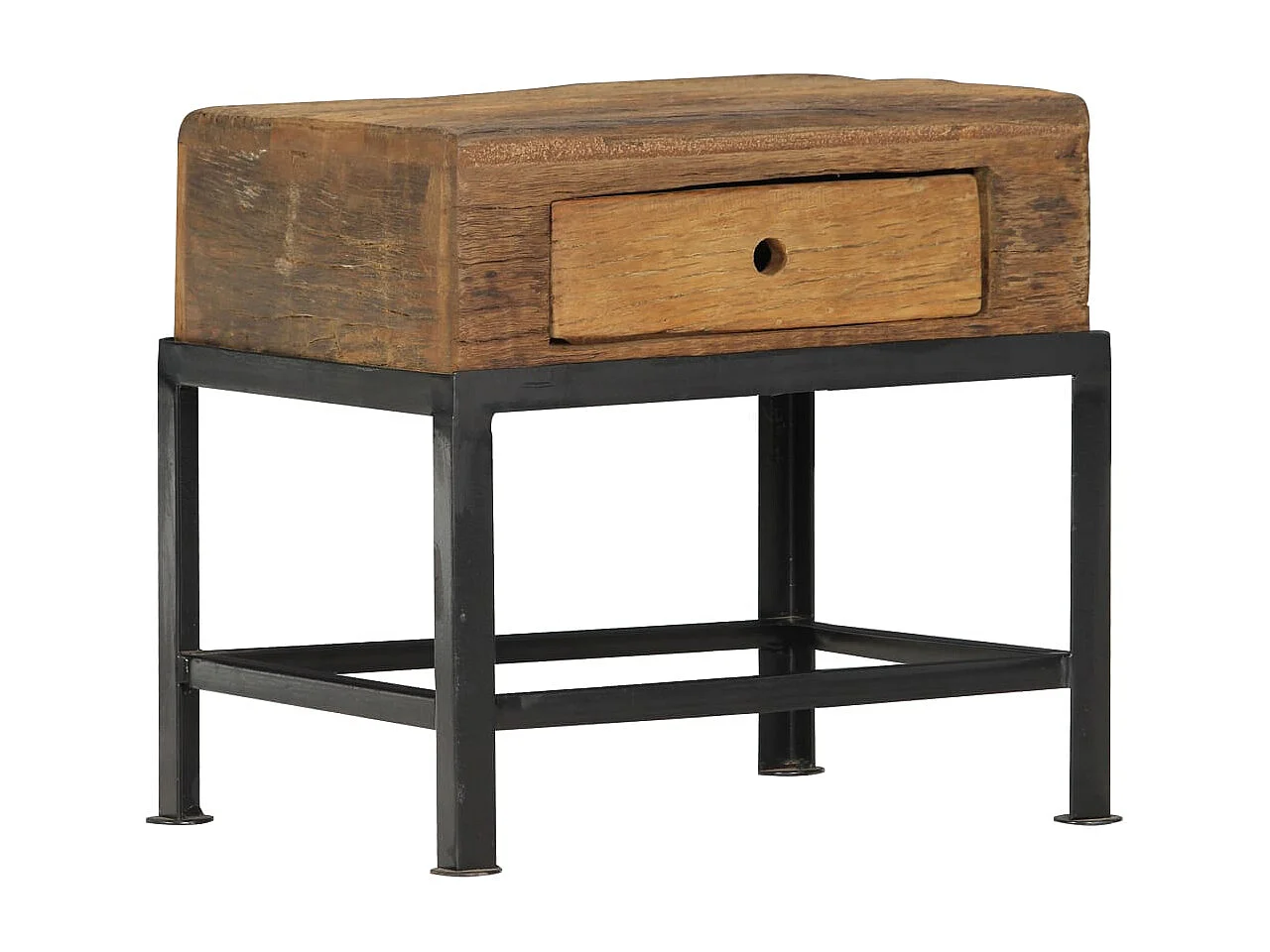 Nachttisch-Beistelltisch 40x35x40 cm Altholz Massiv SHL79449