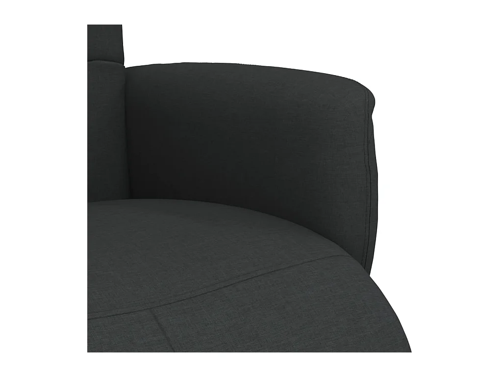Sillón de relax | Sillón reclinable con reposapiés tela negra SHL7944