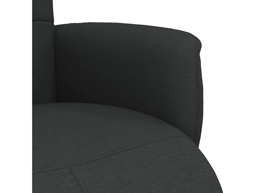 Relaxsessel | Lounge Sessel für Wohnzimmer mit Fußteil Schwarz Stoff SHL22644