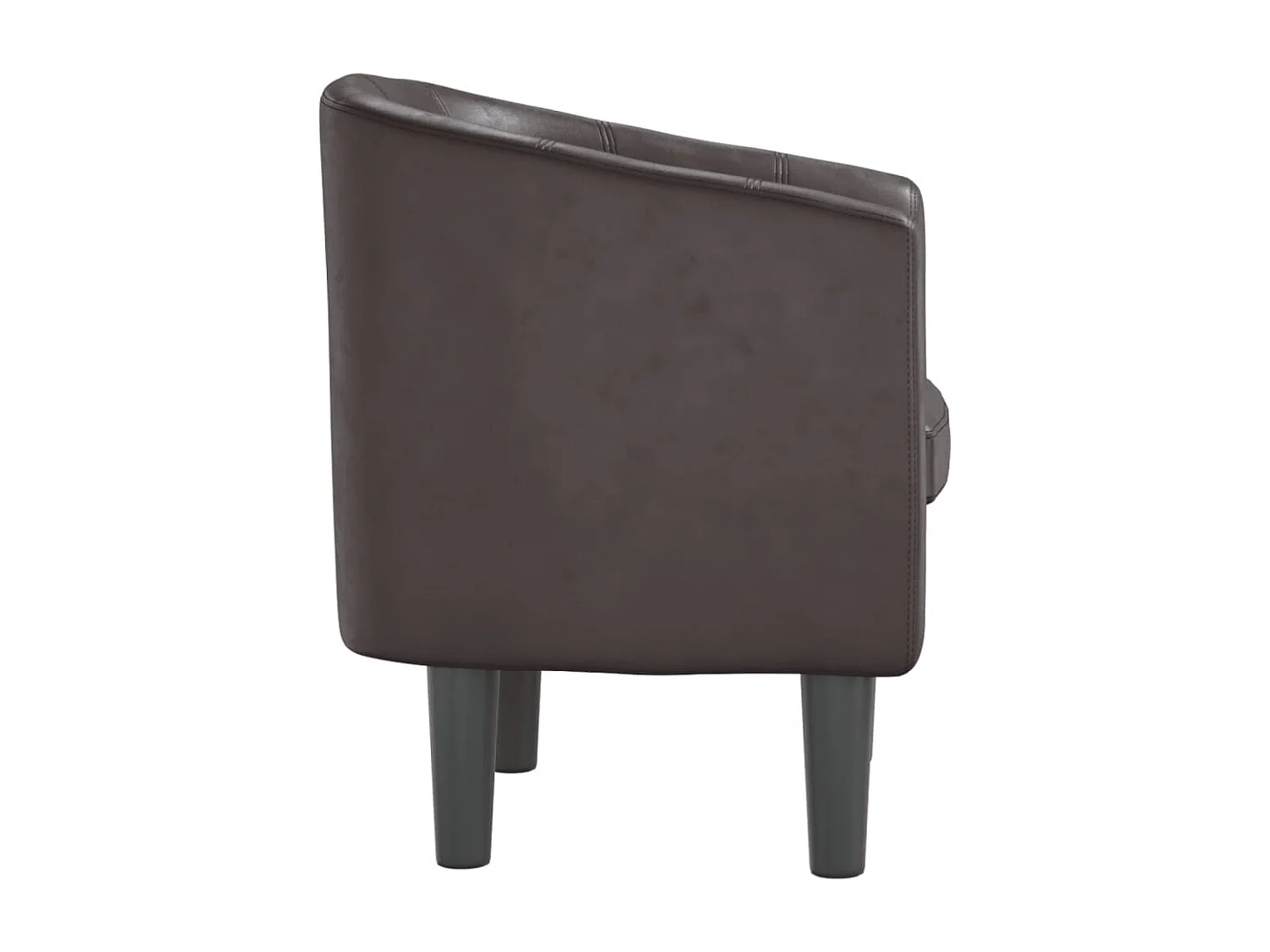 Sillón de salón cuero sintético marrón SHL6168