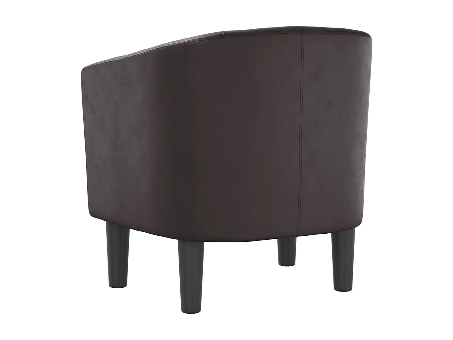 Sillón de salón cuero sintético marrón SHL6168