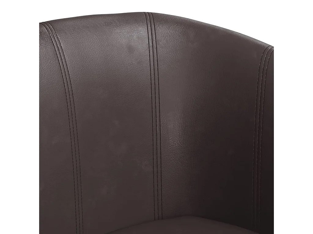 Sillón de salón cuero sintético marrón SHL6168
