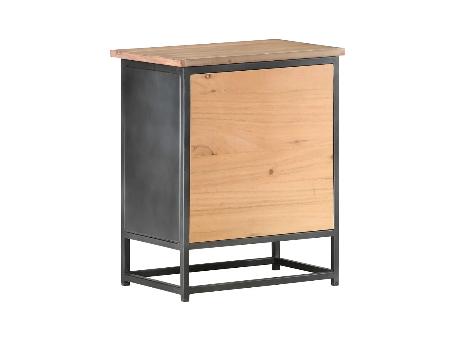 Mesita de noche | Mesilla de noche de madera maciza de acacia gris 40x30x50 cm