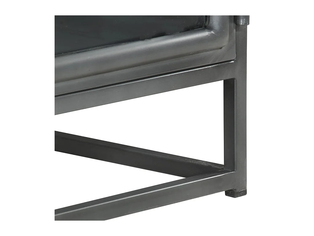 Mesita de noche | Mesilla de noche de madera maciza de acacia gris 40x30x50 cm