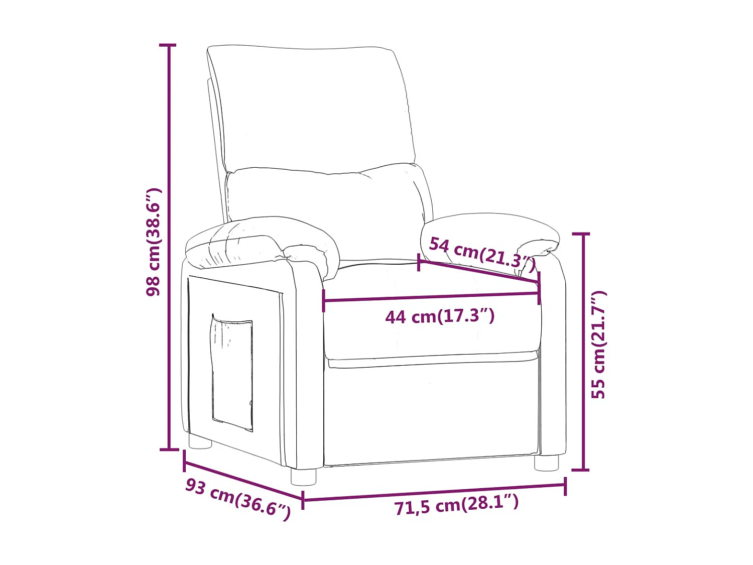 Fauteuil inclinable-Fauteuil de salon Vert foncé Tissu SHL2693