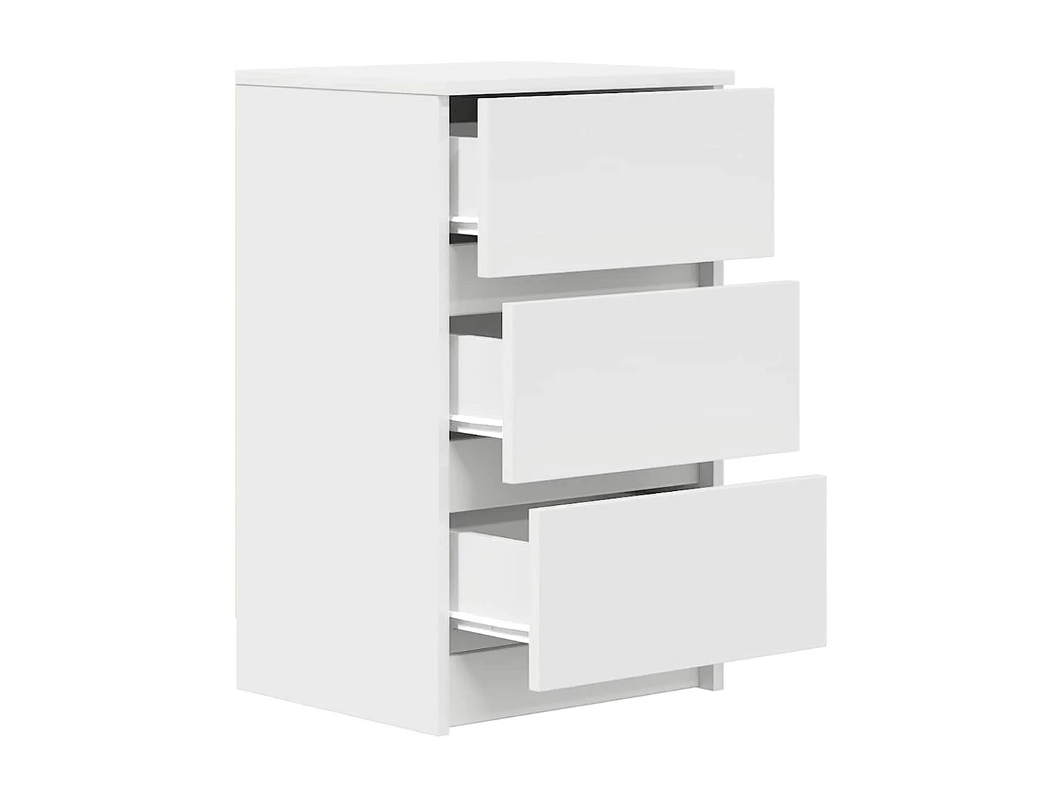 Nachttische mit 3 Schubladen 2 Stk. Weiß 39x35x65 cm SHL31158