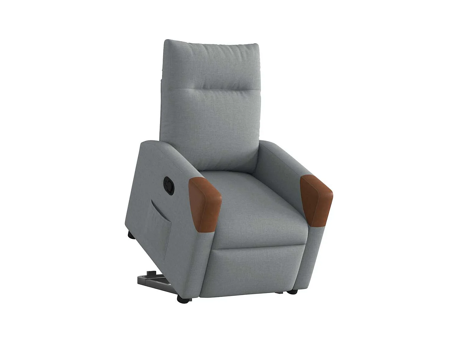 Fauteuil inclinable-Chaise de relax-Fauteuil TV Gris clair Tissu SHL2418