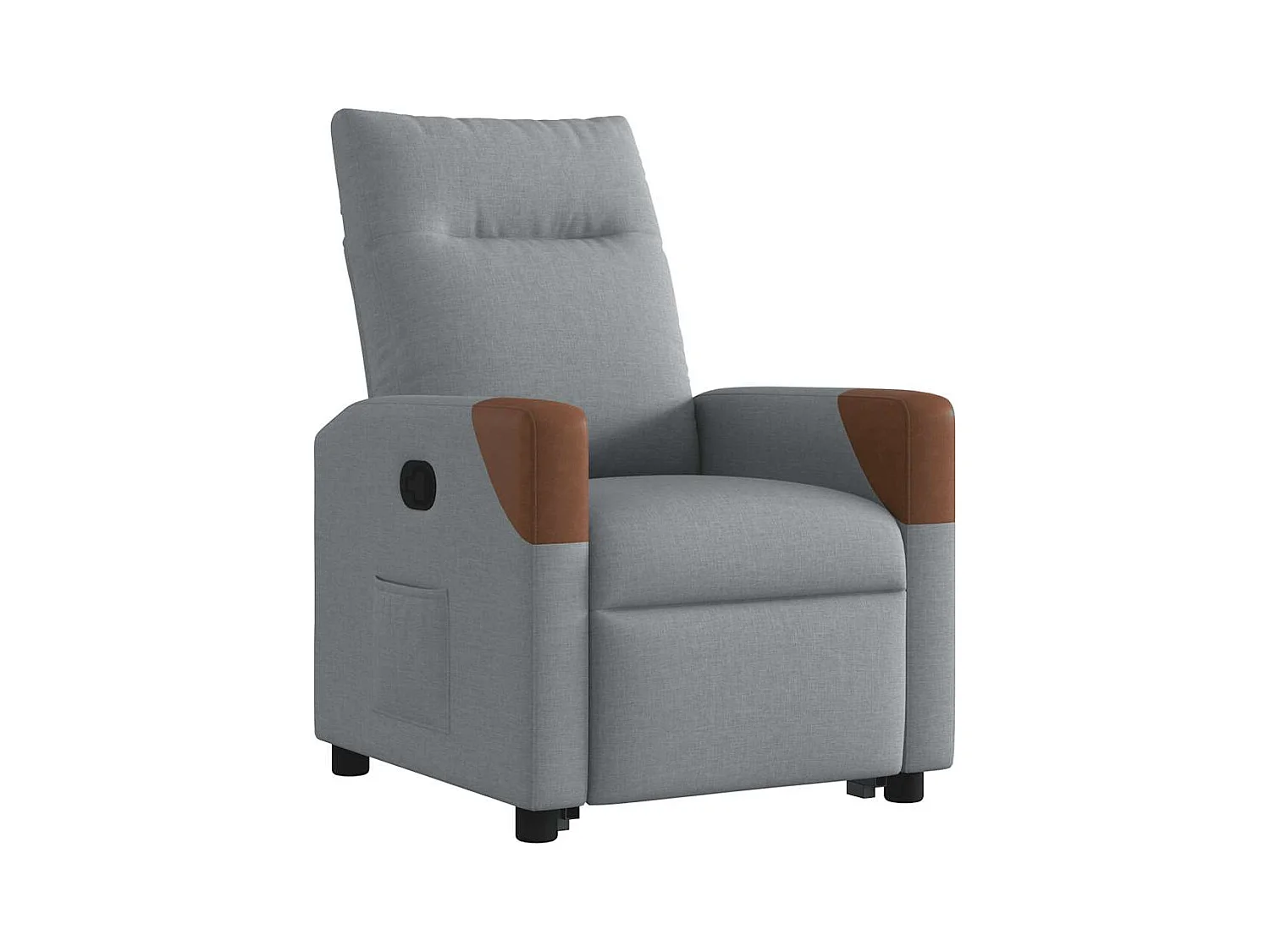 Fauteuil inclinable-Chaise de relax-Fauteuil TV Gris clair Tissu SHL2418