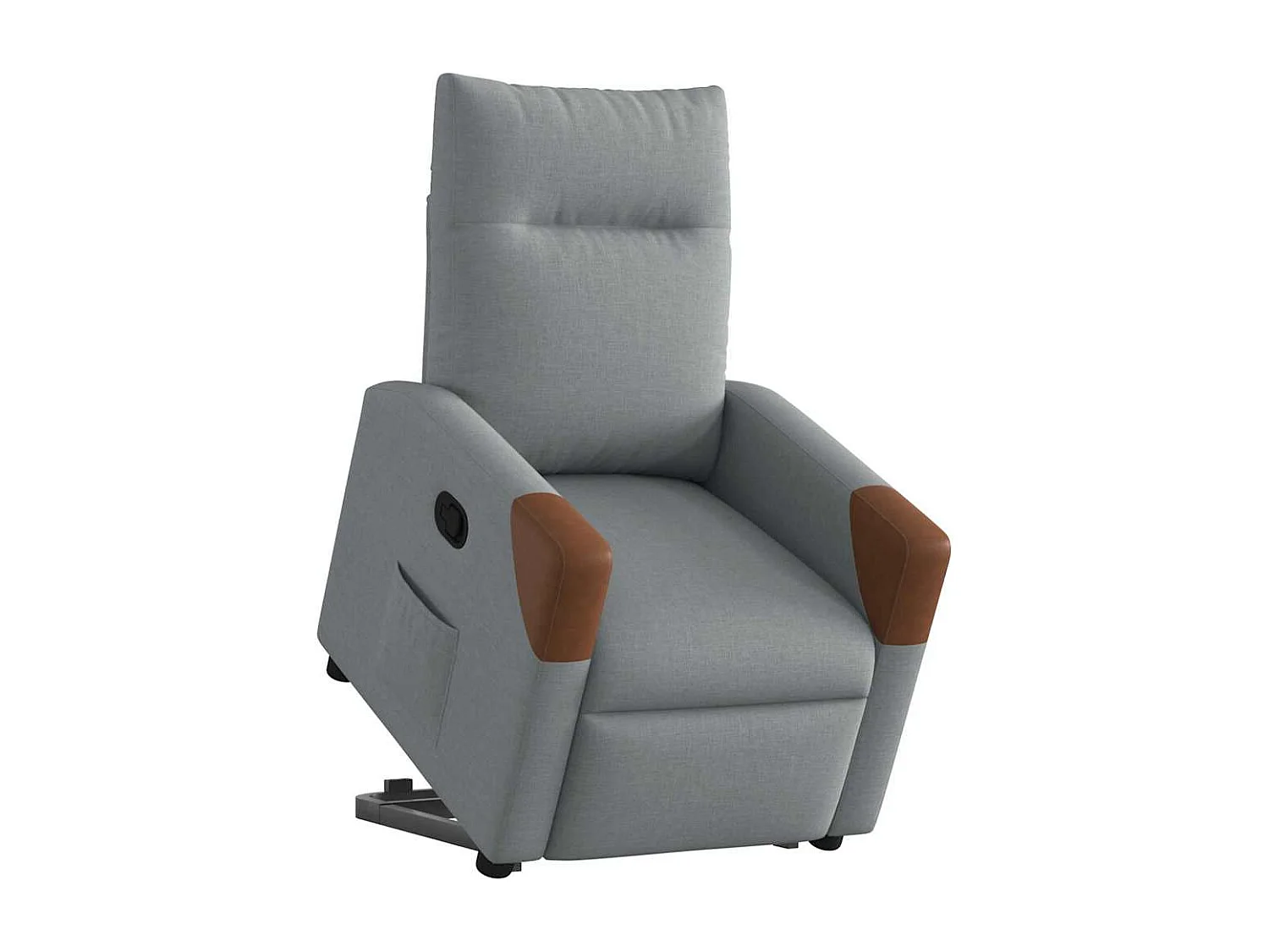 Fauteuil inclinable-Chaise de relax-Fauteuil TV Gris clair Tissu SHL2418