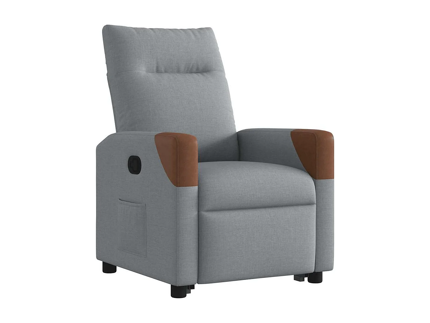 Fauteuil inclinable-Chaise de relax-Fauteuil TV Gris clair Tissu SHL2418