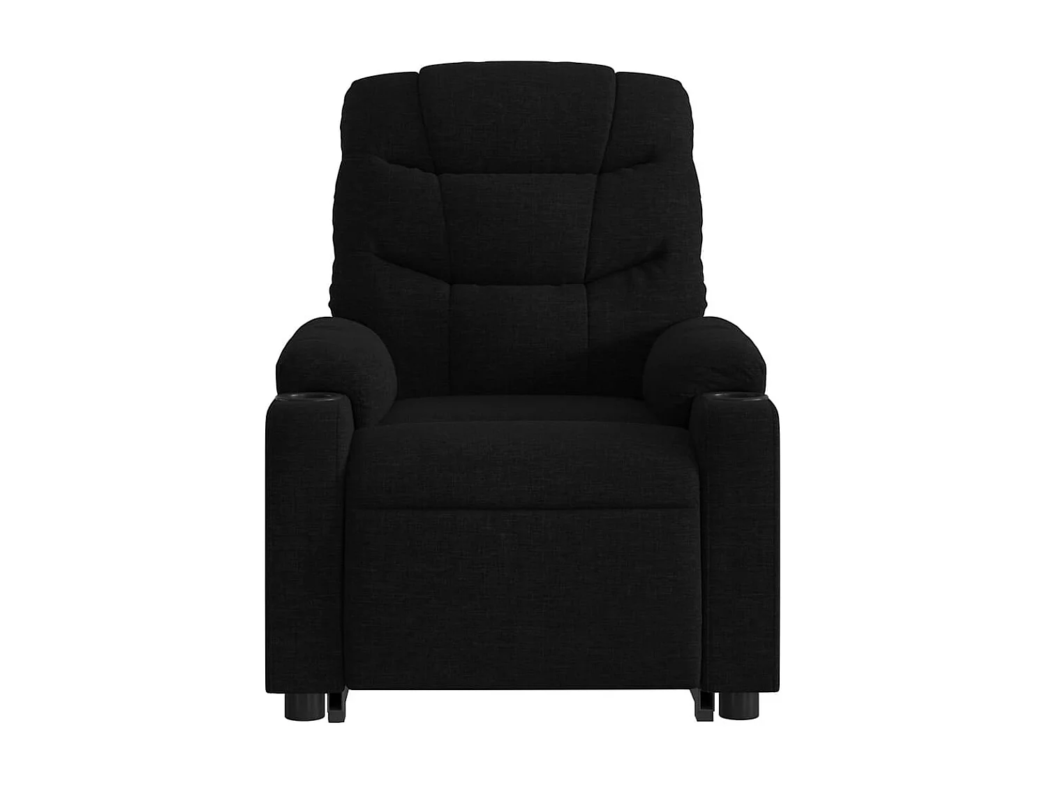 Poltrona de massagens reclinável elevatória tecido preto SHL376616