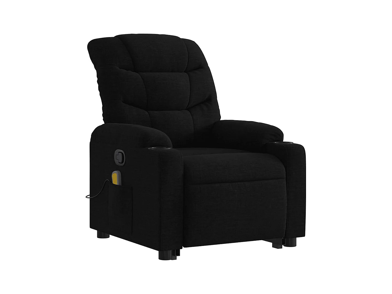 Sillón de relax | Sillón reclinable de masaje elevable tela negro SHL9487