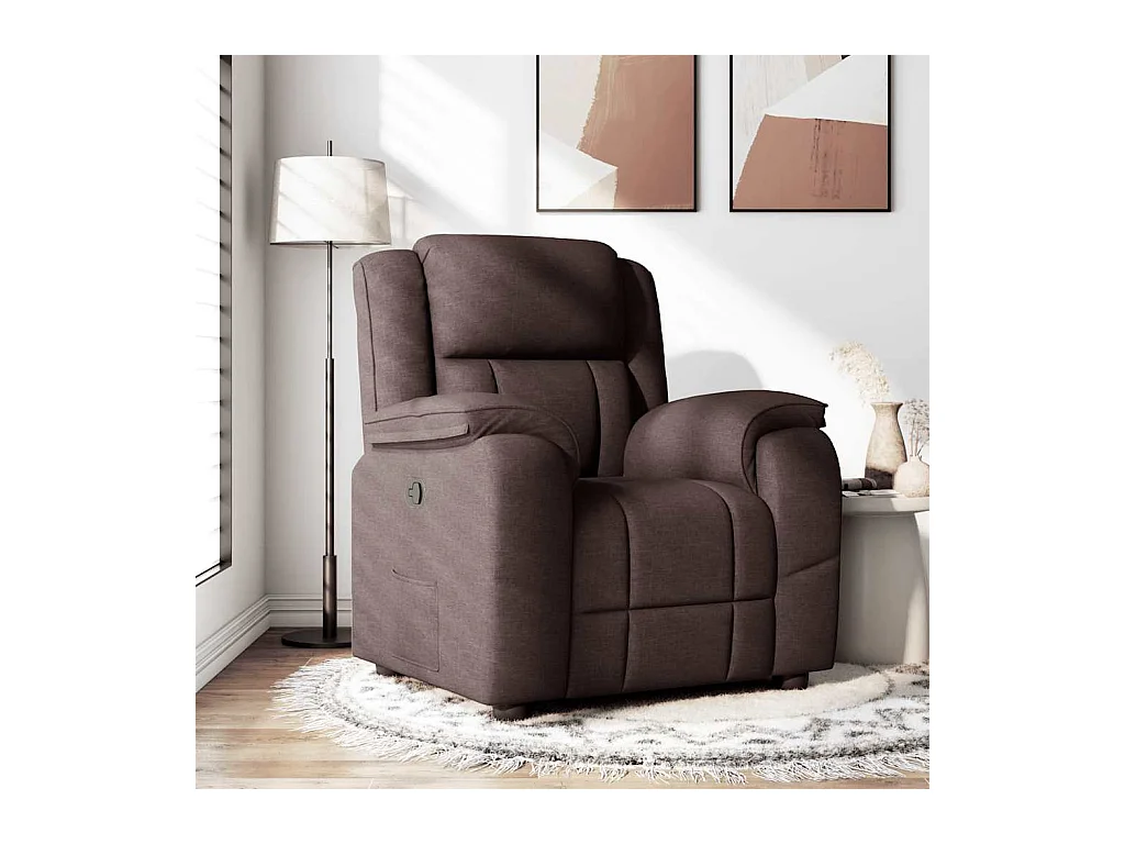 Sillón de relax | Silla | Sillón reclinable de tela marrón oscuro SHL5088