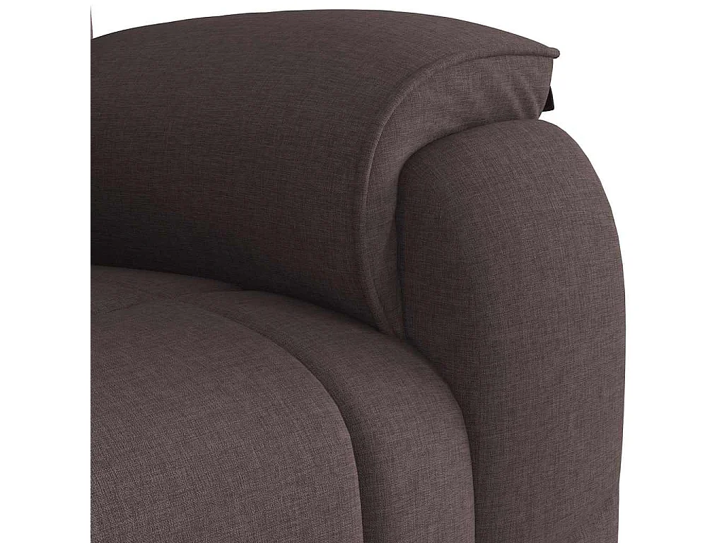 Relaxstoel | Fauteuil verstelbaar stof donkerbruin