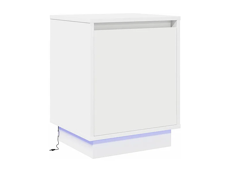 Armario de Noche Blanco 39x34.5x50 cm Madera contrachapada