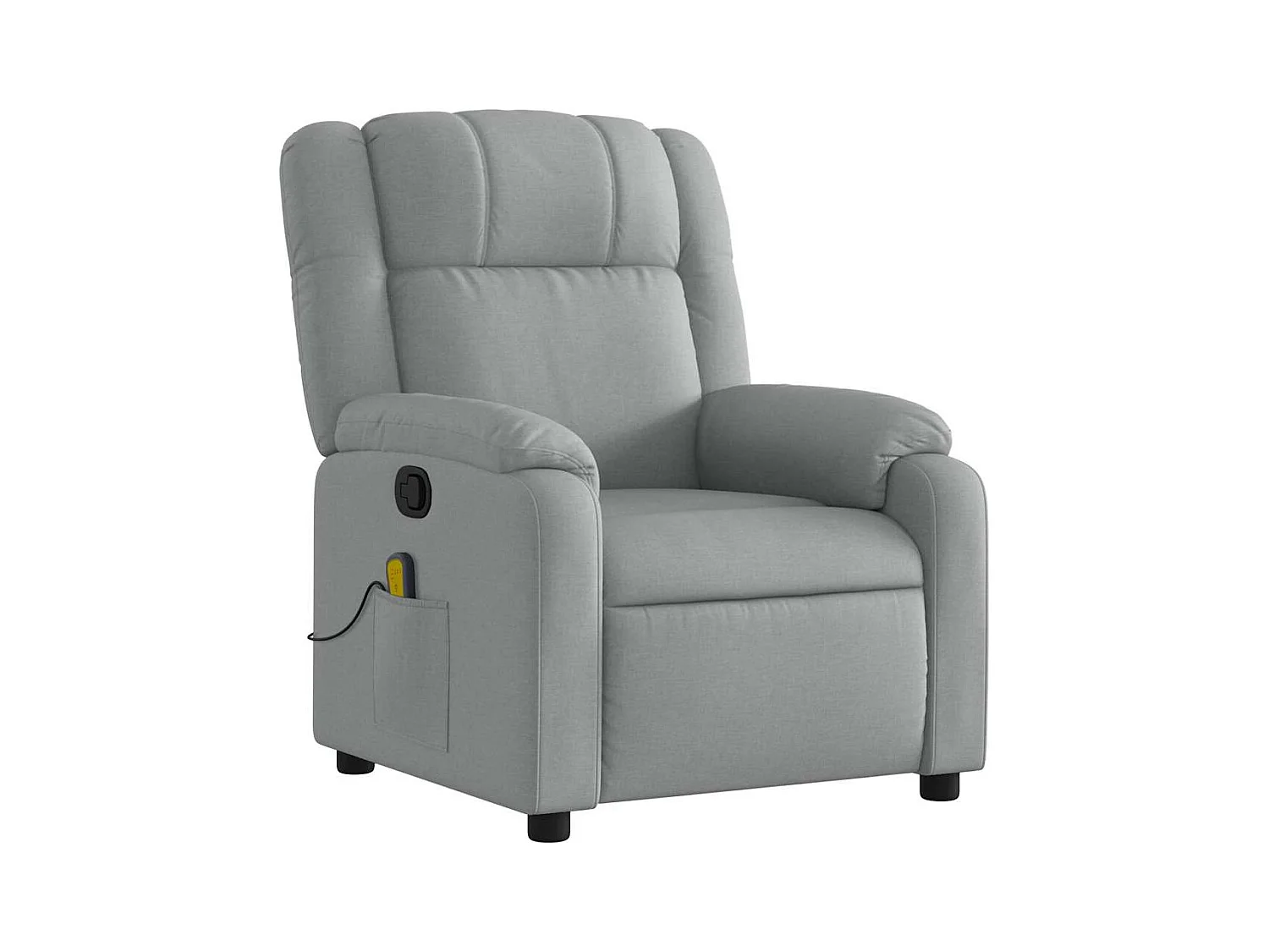 Fauteuil inclinable-Chaise de relax-Fauteuil de Massage gris clair tissu SHL1849