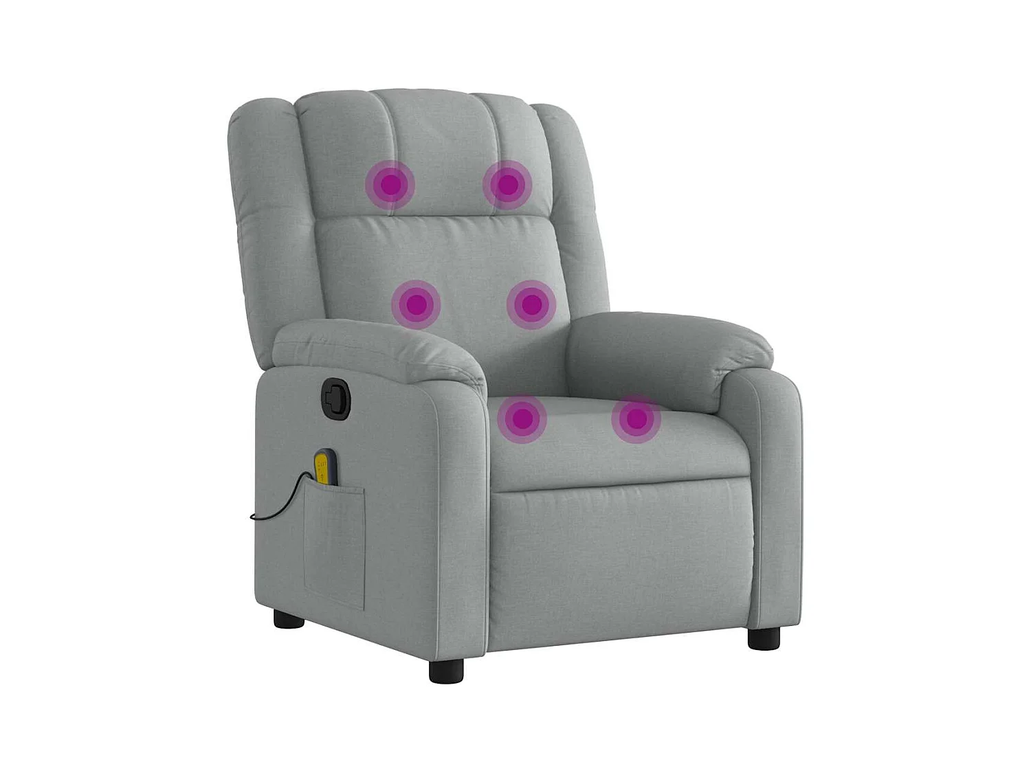 Fauteuil inclinable-Chaise de relax-Fauteuil de Massage gris clair tissu SHL1849
