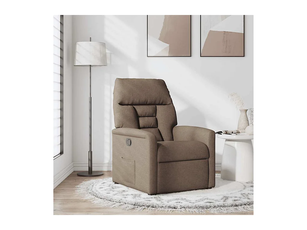 Fauteuil inclinable-Chaise de relax-Fauteuil TV Marron Tissu SHL2172