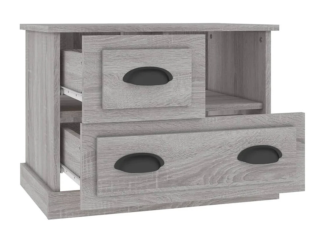 Nachtkastje | Bijzettafel Modern | Opbergkastje 60x39x45 cm grijs sonoma eikenkleurig