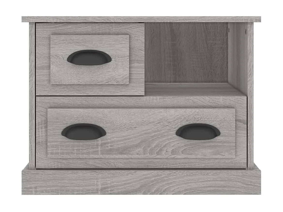 Nachtkastje | Bijzettafel Modern | Opbergkastje 60x39x45 cm grijs sonoma eikenkleurig