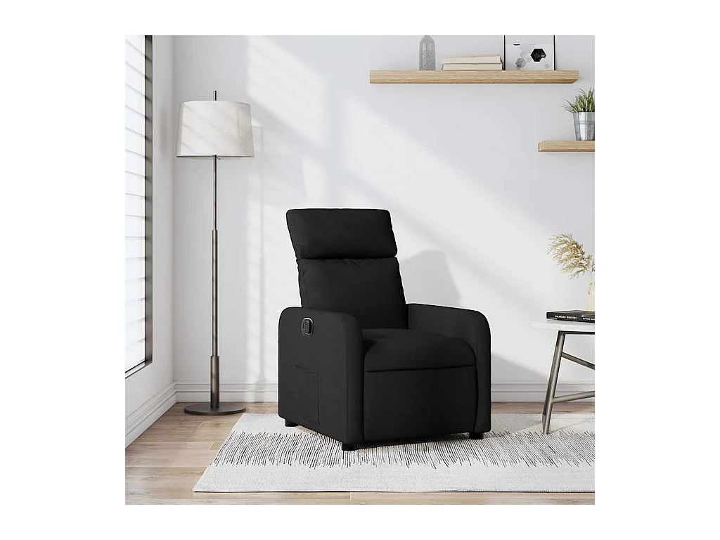 Sillón de relax | Silla | Sillón reclinable de tela negro SHL7331