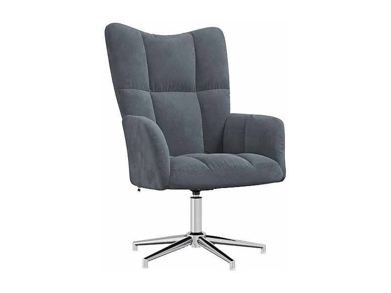 Chaise de relaxation-Fauteuil de Salon Gris foncé Velours SHL2372