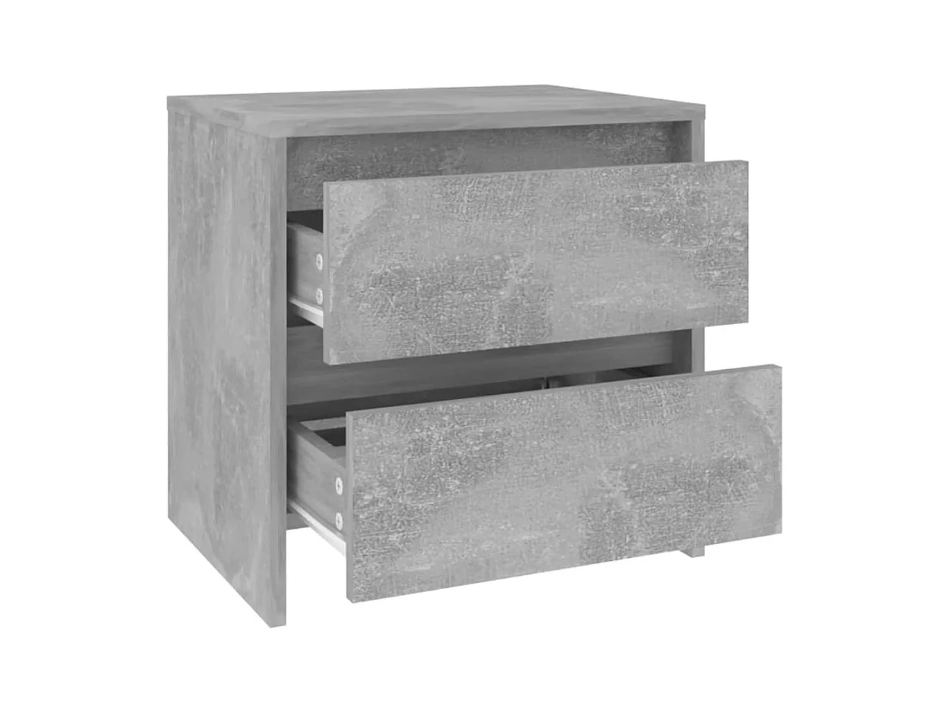 Mesita de noche | Mesilla de noche madera ingeniería gris hormigón 45x34,5x44,5 cm