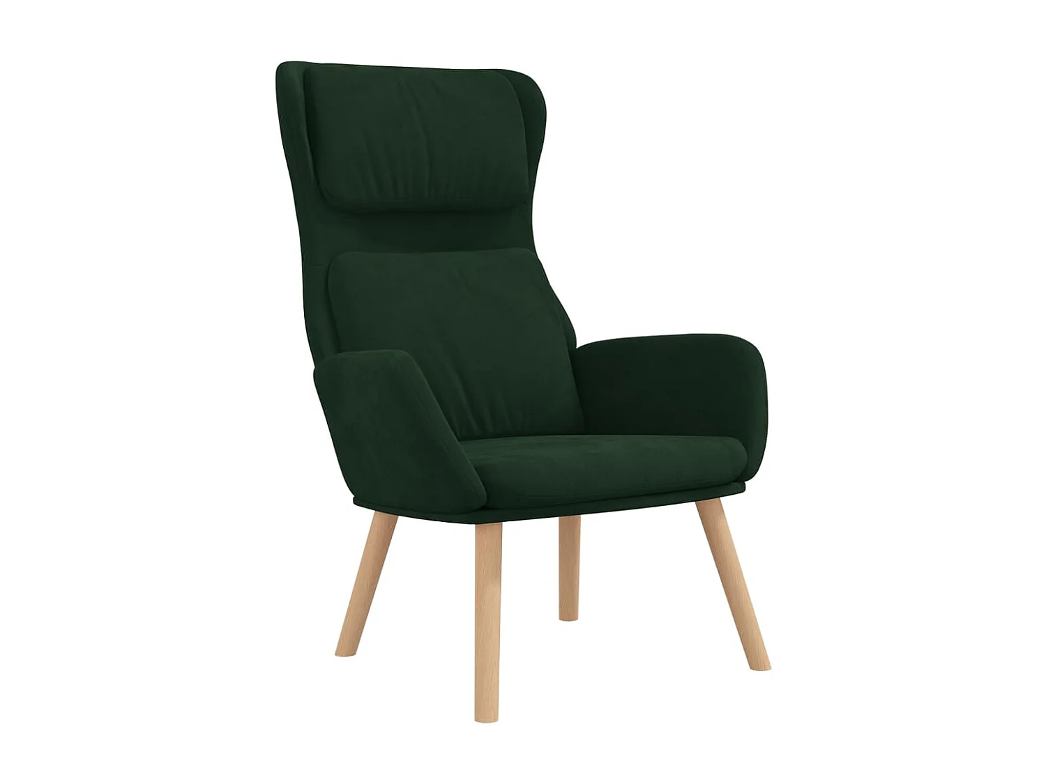 Sillón de relax | Silla de relax con taburete terciopelo verde oscuro SHL3475