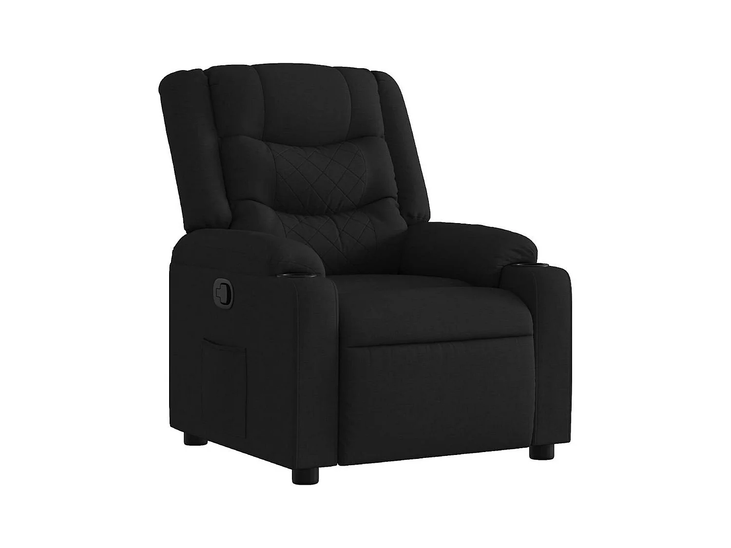 Fauteuil inclinable-Chaise-Fauteuil salon Noir Tissu SHL3908