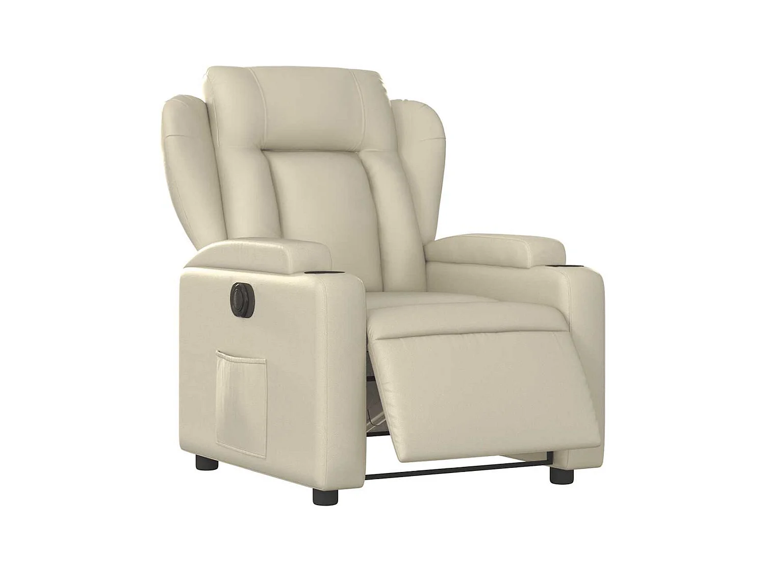 Sillón de relax | Silla | Sillón reclinable eléctrico de cuero sintético crema SHL3070