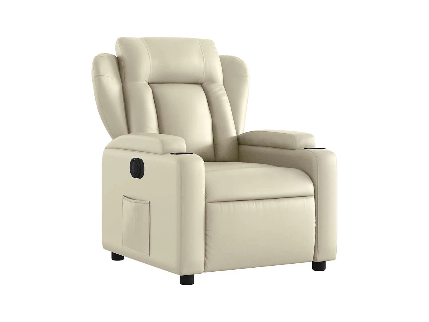 Sillón de relax | Silla | Sillón reclinable eléctrico de cuero sintético crema SHL3070