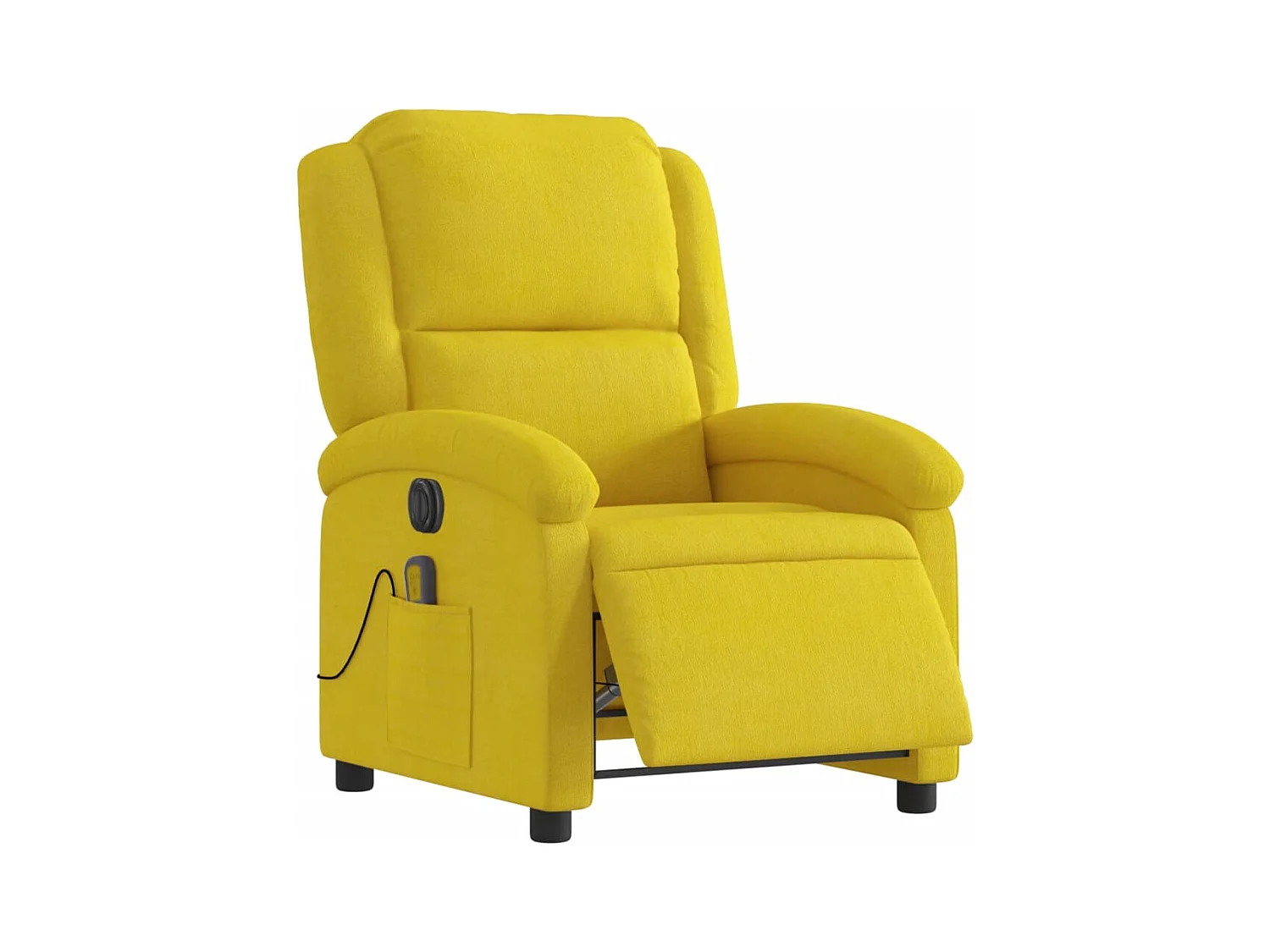 Sillón de relax | Sillón reclinable de masaje eléctrico terciopelo amarillo SHL2969