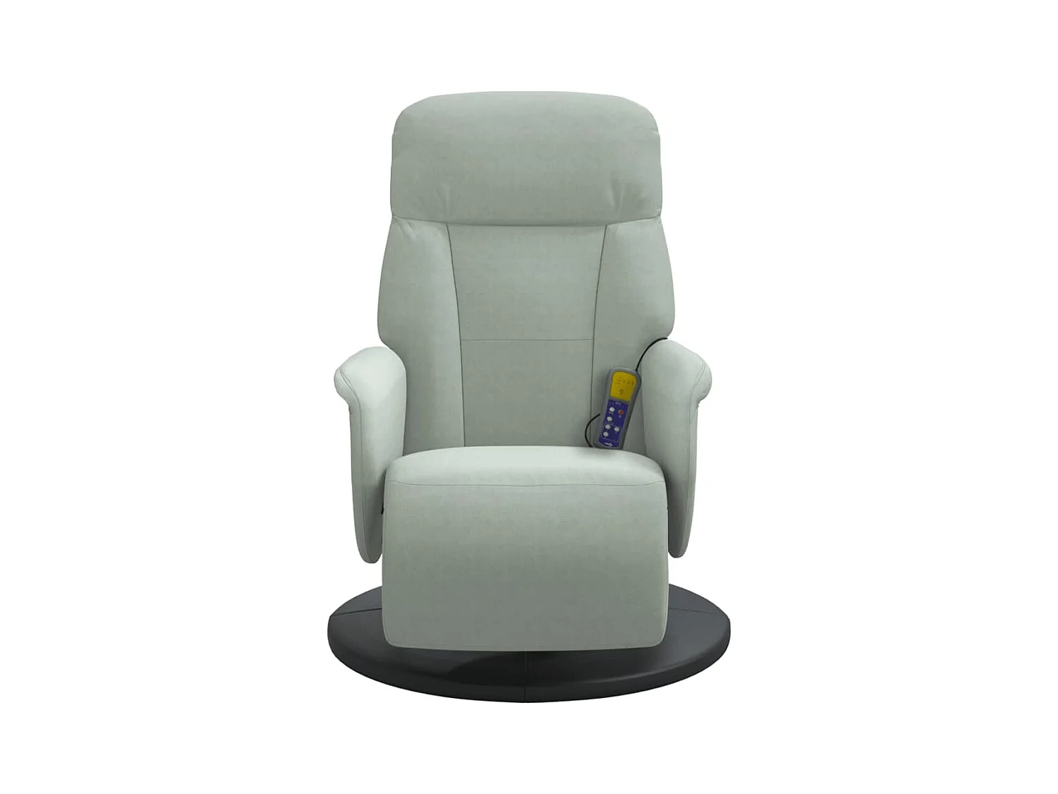 Sillón de relax | Sillón reclinable masaje con reposapiés terciopelo gris claro SHL6837