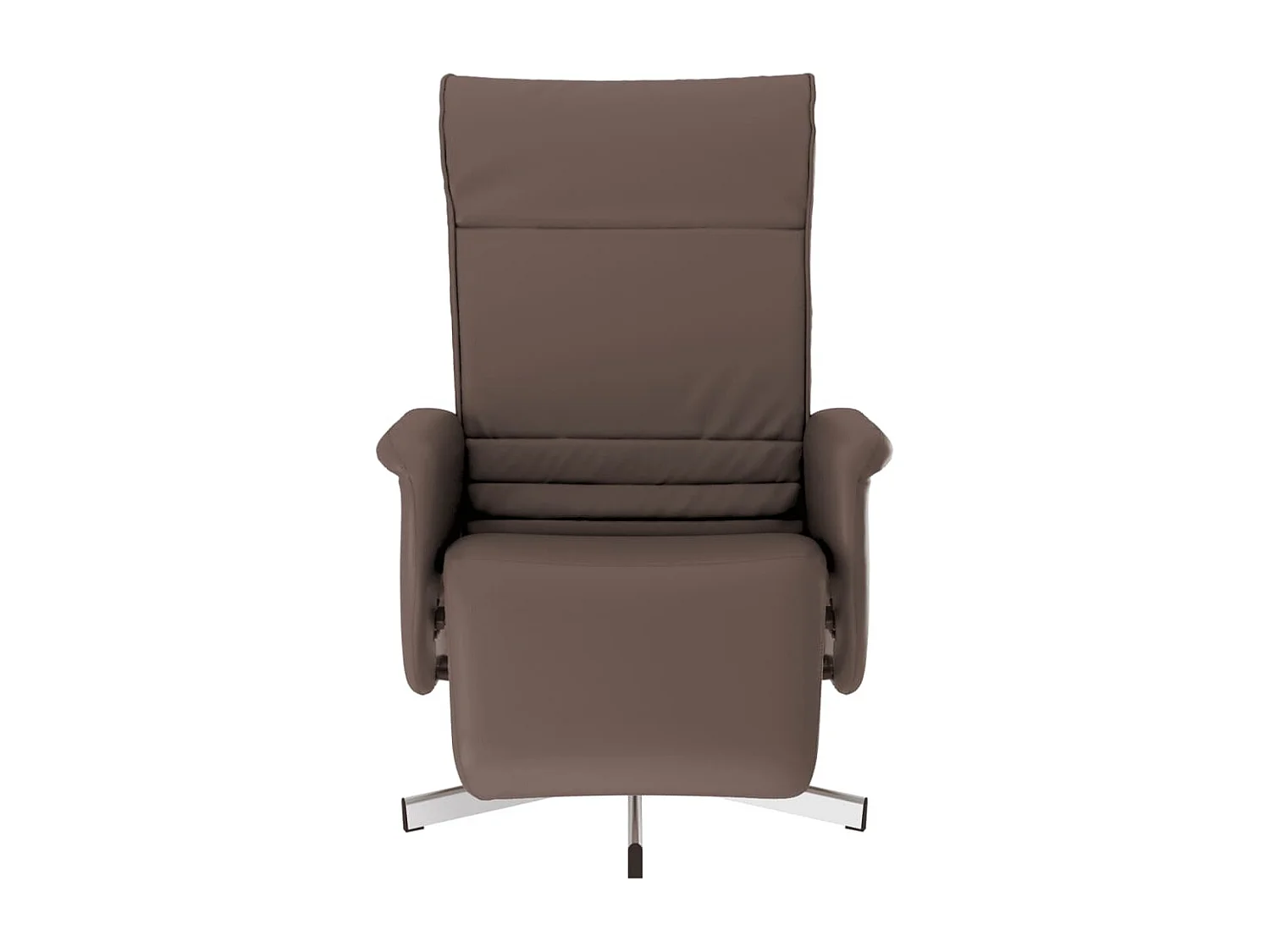 Relaxsessel | Lounge Sessel für Wohnzimmer mit Fußteil Braun Kunstleder SHL68182