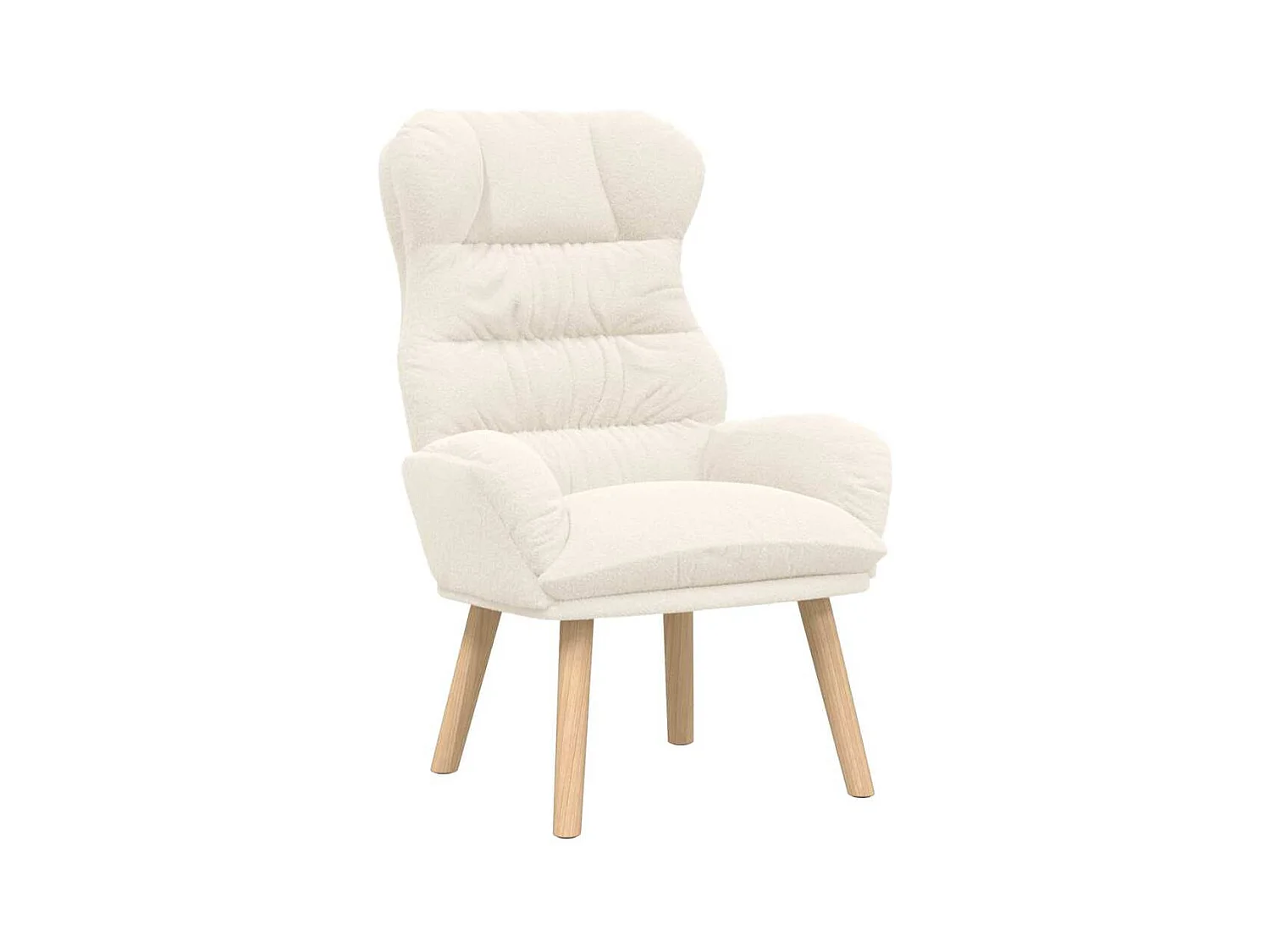 Fauteuil Salon-Chaise de relax Crème 69x74x93 cm tissu SHL2564