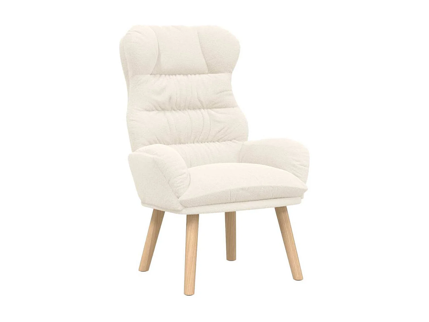 Fauteuil Salon-Chaise de relax Crème 69x74x93 cm tissu SHL2564