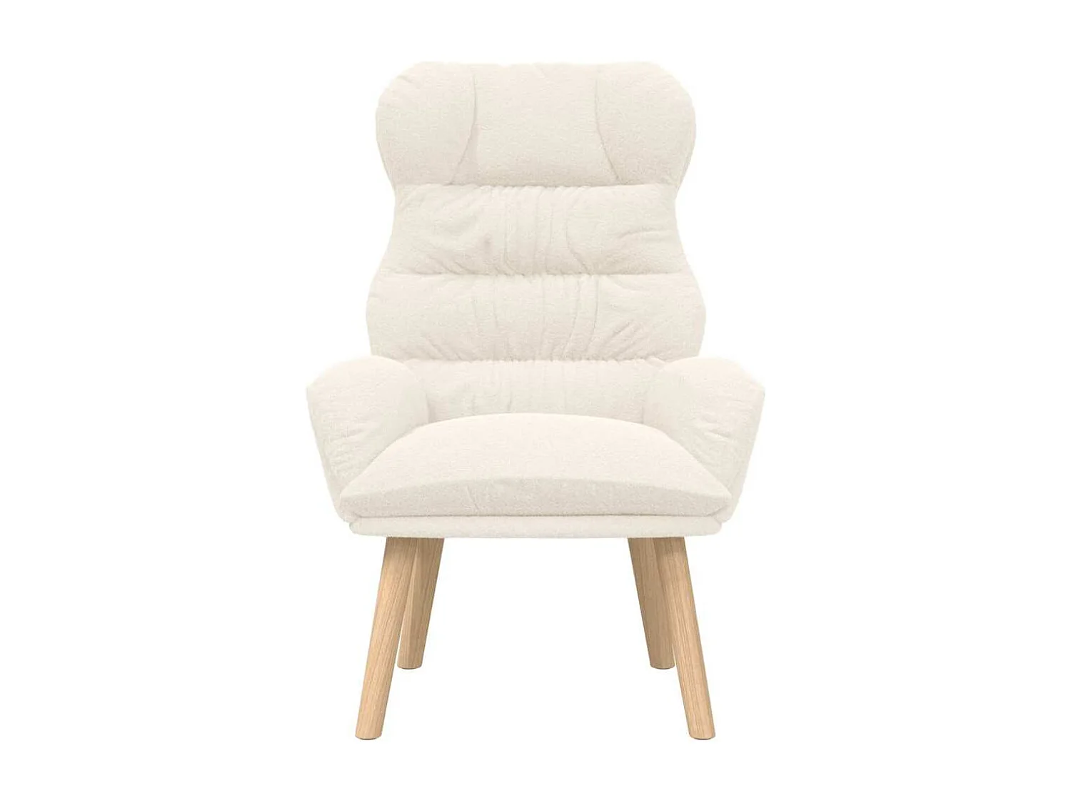 Fauteuil Salon-Chaise de relax Crème 69x74x93 cm tissu SHL2564