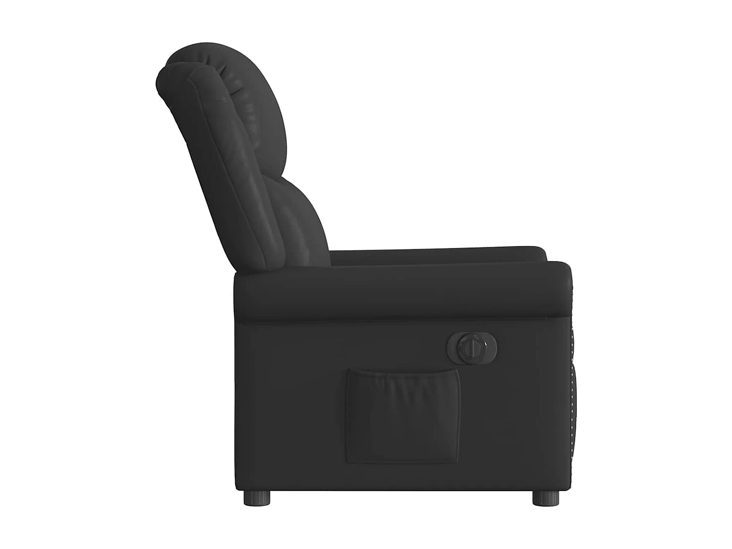 Fauteuil inclinable électrique-Chaise de relax-Fauteuil TV Noir brillant Similicuir SHL2131