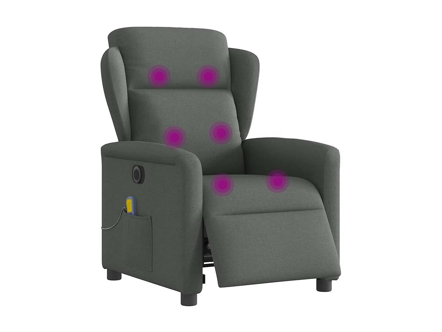 Massagesessel Elektrisch | Relaxsessel indoor Dunkelgrau Stoff SHL99268
