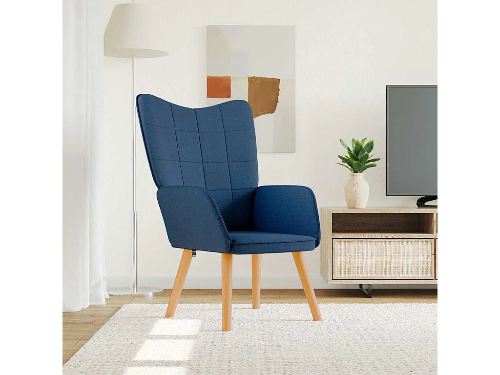 Fauteuil de relaxation-Chaise de bureau Bleu Tissu SHL4356
