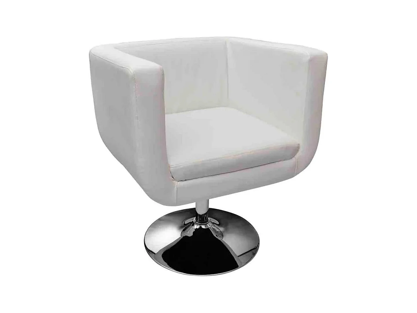 Taburete de bar | Taburete de cocina | Taburete alto cuero sintético blanco SHL5734