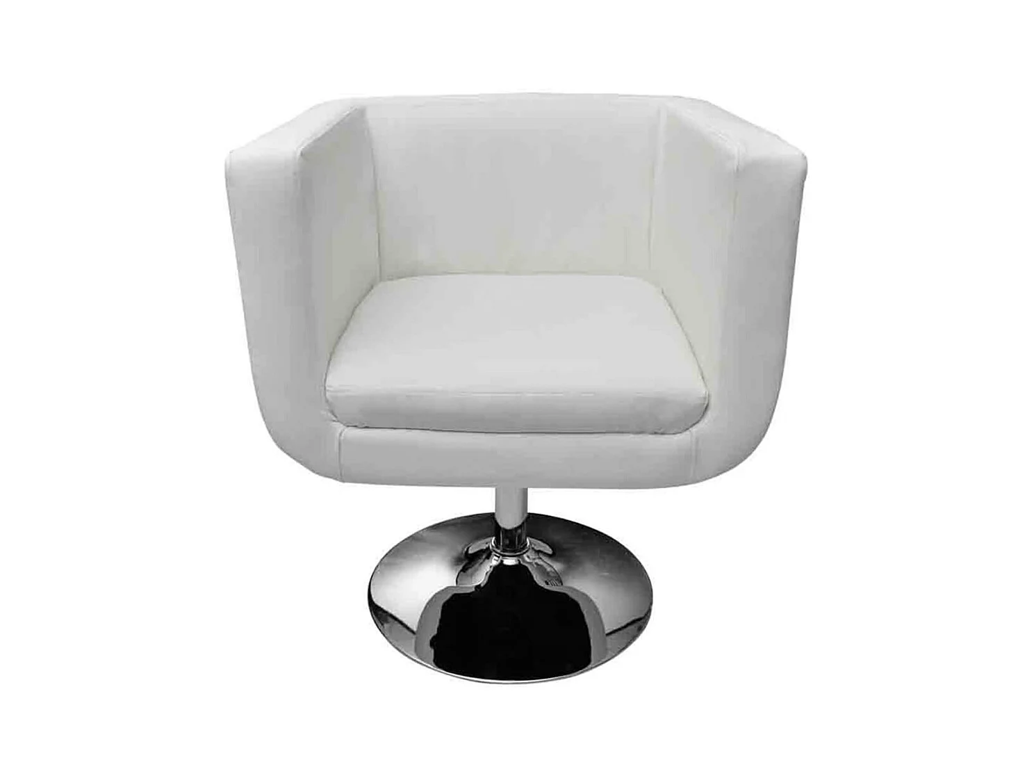 Taburete de bar | Taburete de cocina | Taburete alto cuero sintético blanco SHL5734