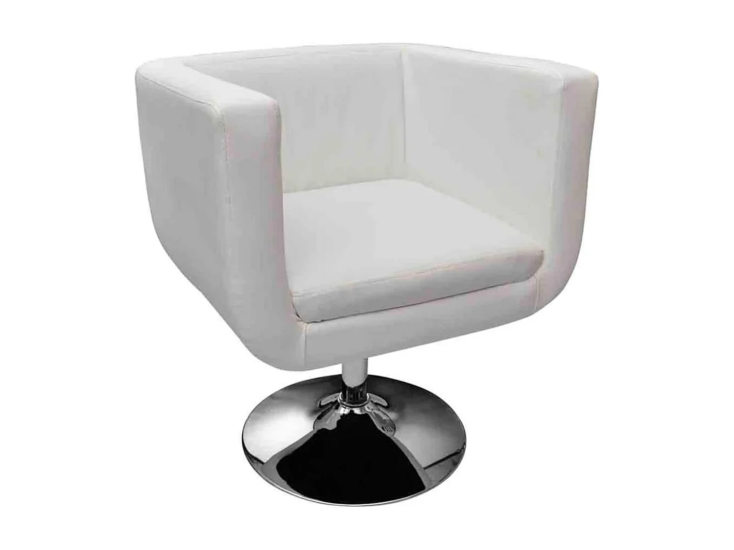 Tabouret de Bar-Chaise Haute 63x59x(66.5-75.5)cm Blanc Similicuir SHL3901