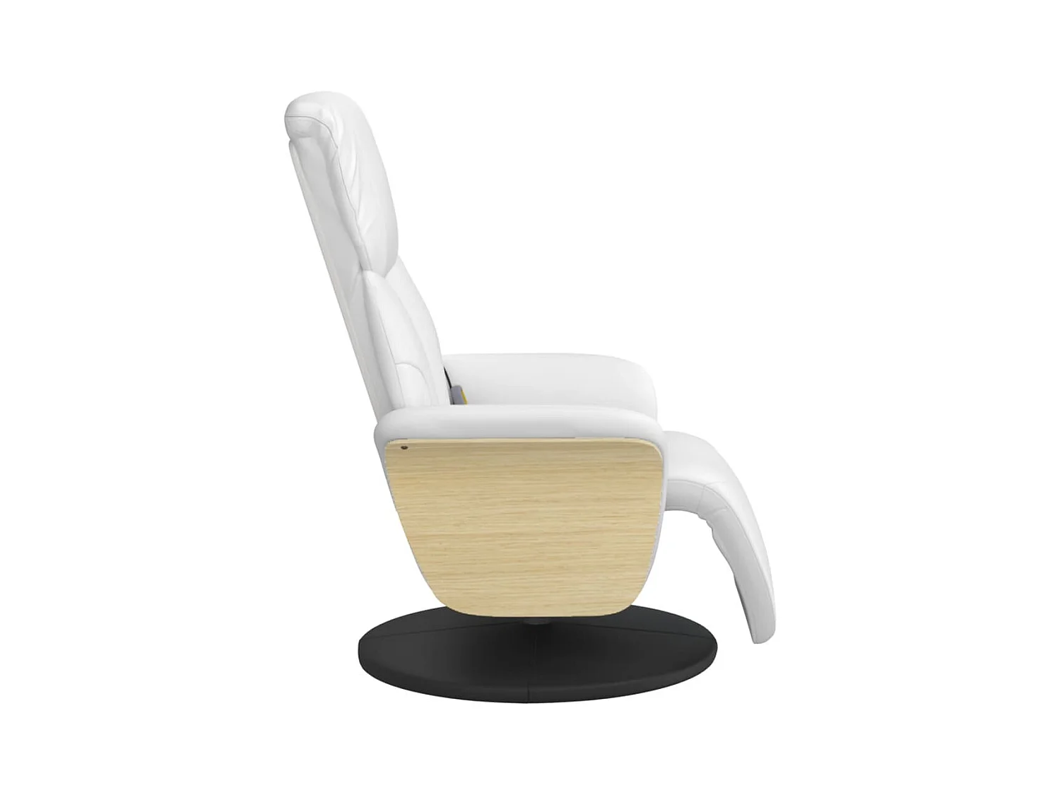 Sillón de relax | Sillón reclinable masaje con reposapiés cuero sintético blanco SHL7929